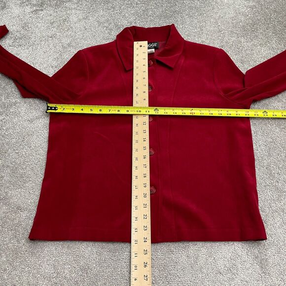 Briggs New York Shaket Shirt Jacket Womens Large Red Button Up Casual Workwear. - Picture 6 of 10